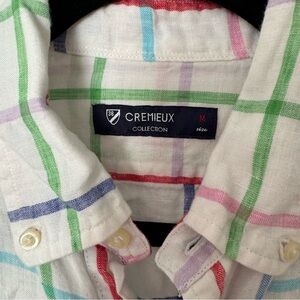 100% Linen Colorful Cremieux Button Down